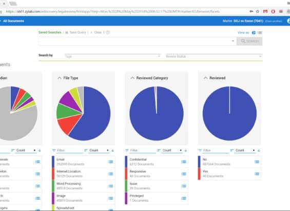 ZyLAB One screenshot
