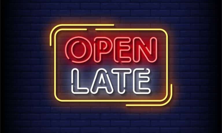 Late Opening sign